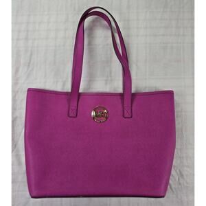 Michael Kors Leather Tote Bag Fuchsia Hot Pink Excellent Condition Barely Used